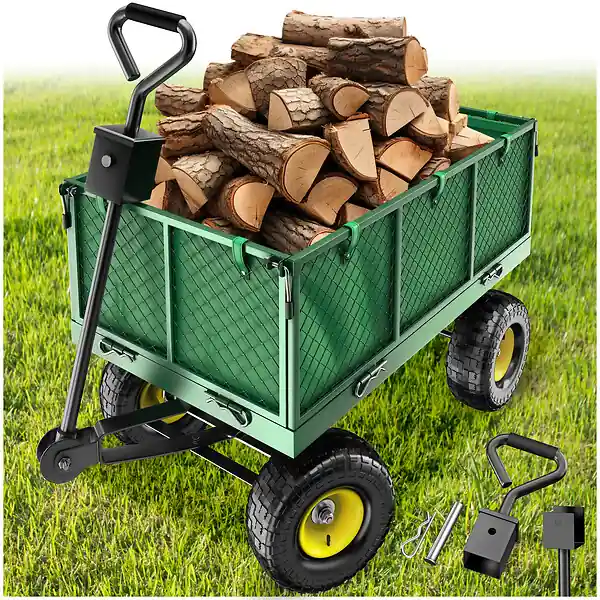 Chariot de jardin 550 kg vert TECTAKE Prix Réduit