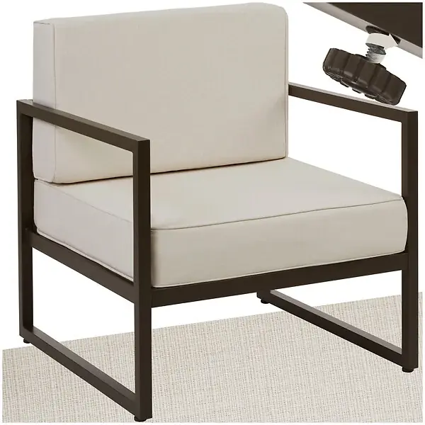 Usine Directe Fauteuil de jardin COMOSA rembourrage XXL marron/beige TECTAKE