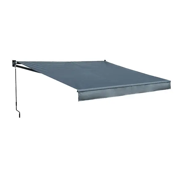 Usine Directe Store banne SAULE 2,5 × 2m - Toile anthracite et structure grise HAPPY GARDEN