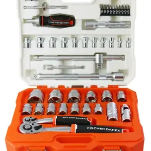Coffret serrage 2 cliquets - 46 pièces - 1/4 et 1/2 pouce FISCHER DAREX Marque
