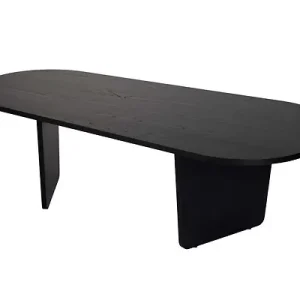 Table basse en bois "Ovalis" - 130 x 65 x 40 cm - Bois Noir HABITAT ET JARDIN Acheter En Ligne