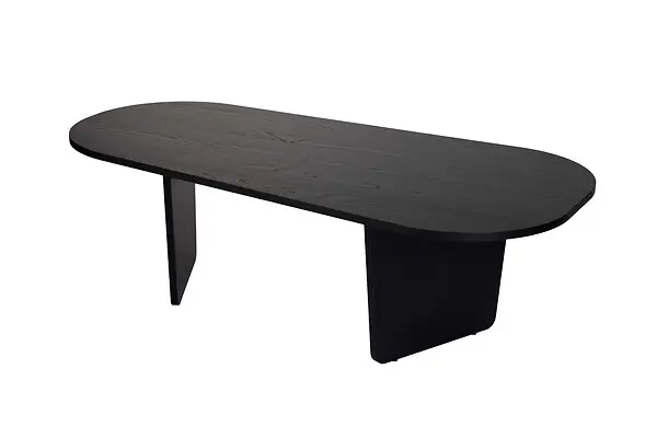 Table basse en bois "Ovalis" - 130 x 65 x 40 cm - Bois Noir HABITAT ET JARDIN Acheter En Ligne