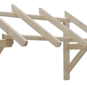 Produit De Marque Auvent 1 pan pour porte d‘entrée sans couverture - Epicéa KORDO