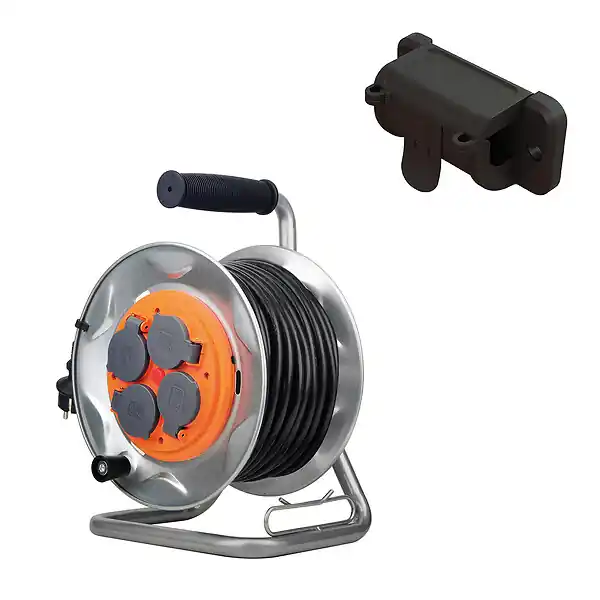 Enrouleur de chantier IP44 25m - 4 prises 16A - 3G2,5mm² - Zenitech Promotion