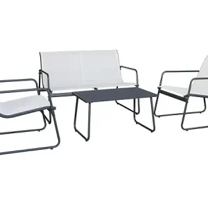 Offre Spéciale Salon de jardin en métal "Fortaleza" - 4 places - Beige HABITAT ET JARDIN