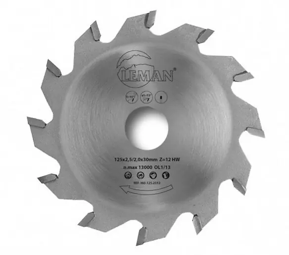 Lame Carbure à Rainer D.125x3,0 Al.50 12z Plate / Bois Leman Expédié Aujourd'hui