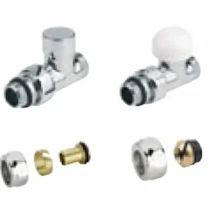 Jusqu'à Épuisement Des Stocks Kit de raccordement sèche-serviettes coudé manuelle blanc - ATLANTIC - 850301