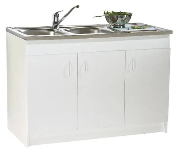 Meuble sous évier SIM blanc 16mm 2 portes largeur 800mm - NÉOVA - S12N02080 NEOVA Top Vente