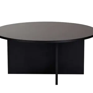 Promotion Table basse en bois "Soleil" - 90 x 90 x 40 cm - Bois Noir HABITAT ET JARDIN