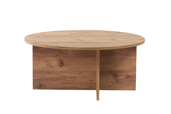 Table basse en bois "Soleil" - 90 x 90 x 40 cm - Pin atlantique HABITAT ET JARDIN Satisfait Ou Remboursé