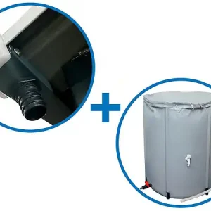 Gouttière 2 à 6 m2 + récupérateur d‘eau pour abri de jardin HABITAT ET JARDIN Nouveauté
