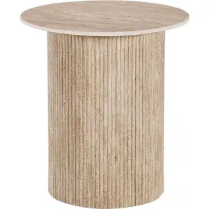 Prix Cassé table d‘appoint, bout de canapé, table de chevet en céramique "Eclat" - 50 x 50 cm - Marron HABITAT ET JARDIN