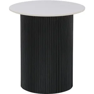 Authentique Table d‘appoint, bout de canapé, table de chevet en céramique "Eclat" - 50 x 50 x 55 cm - Blanc HABITAT ET JARDIN