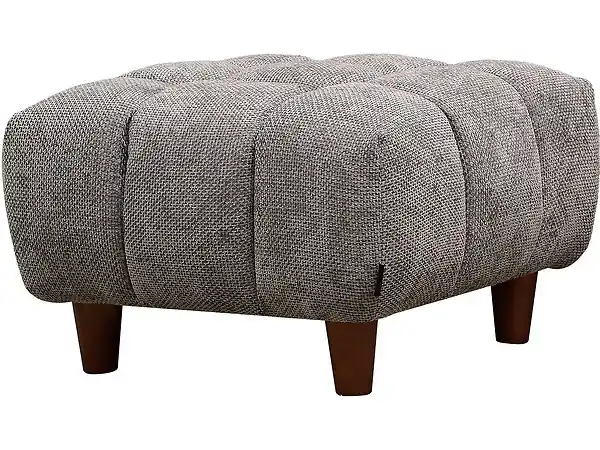 Offre Spéciale Ottoman pour canapé droit "Matignon" - 70 x 70 x 46 cm - Gris HABITAT ET JARDIN