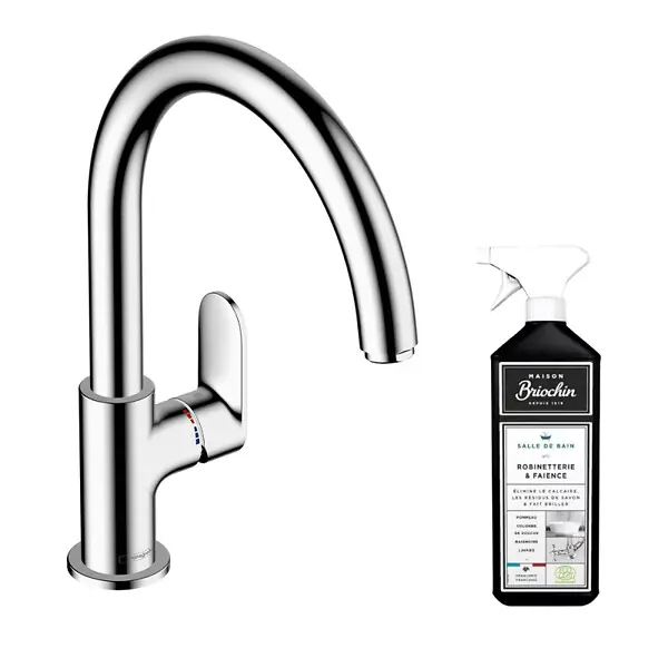 Prix Choc Robinet de cuisine Vernis Blend M35 210 chromé + nettoyant Briochin HANSGROHE