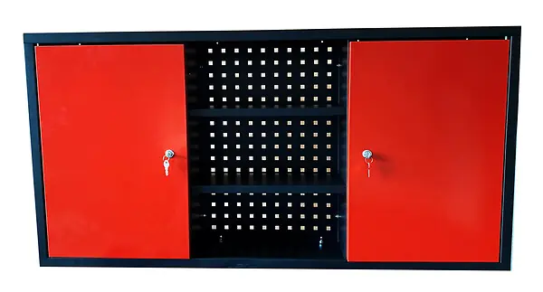 Acheter Direct Armoire murale d‘atelier acier - Noir et Rouge - 60Kg DEFPRO