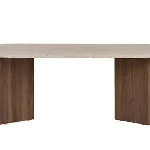 Expédition Rapide Table basse en bois "Sable" 119 x 60 x 40 cm - Travertin HABITAT ET JARDIN