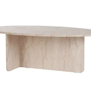 Meilleur Prix Table basse en bois "Orba" - 120 x 65 x 40 cm - Travertin HABITAT ET JARDIN