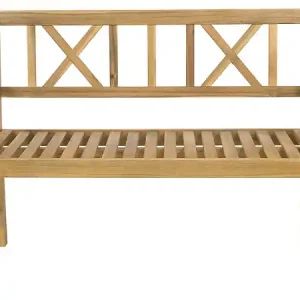 Banc de jardin en bois 120 cm "Surabaya" - 2 places - Marron HABITAT ET JARDIN Bon Marché