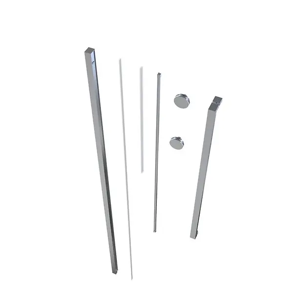 Nouvel Arrivage Swiss Aqua Technologies Walk-in Xmotion Set installation de paroi de douche avec profilé, poignée, rails et roulettes, Chrome