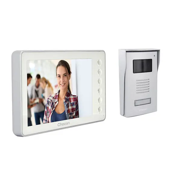 Petit Prix Visiophone filaire grand écran 7‘‘ - IP44 - Noir - Chacon