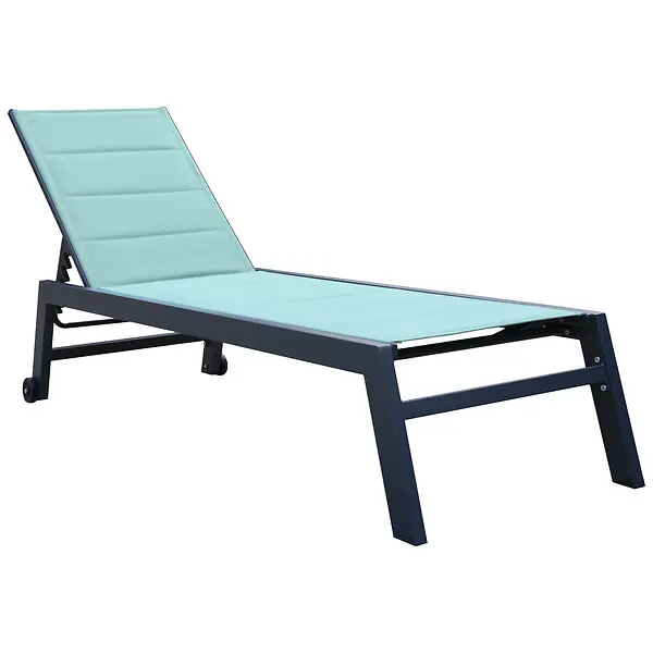 Soldes Bain de soleil BARBADOS en textilène vert d‘eau - aluminium anthracite HAPPY GARDEN