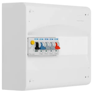 EATON Tableau 1 rangée pré-équipé 1 inter. diff. 63A type A + 4 disjoncteurs EATON CAPRI Vente Flash