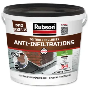 Commander Vite Revêtement d‘étanchéité toiture Anti-infiltrations - Noir - 1kg RUBSON