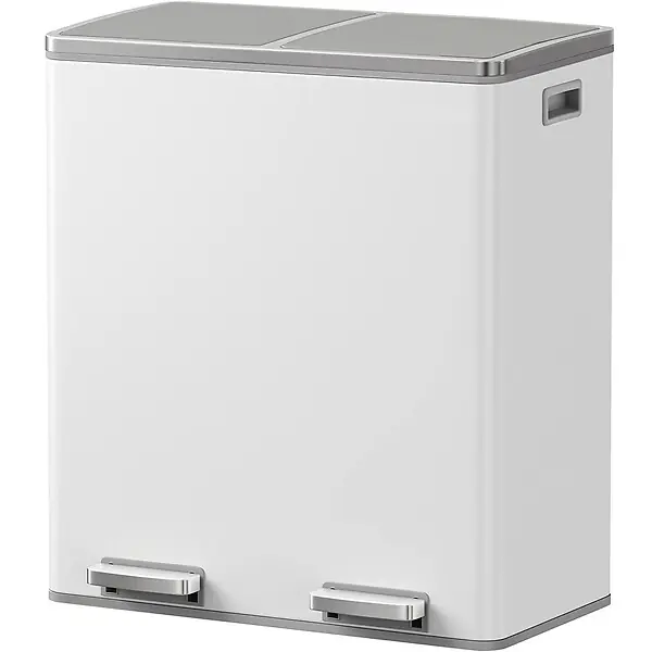 Poubelle pédale tri sélectif MAJOR blanc 60L KITCHEN MOVE Populaire