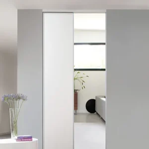 Certifié Pack 2 vantaux 1 blanc + 1 miroir - Argent - 250x120cm OPTIMUM