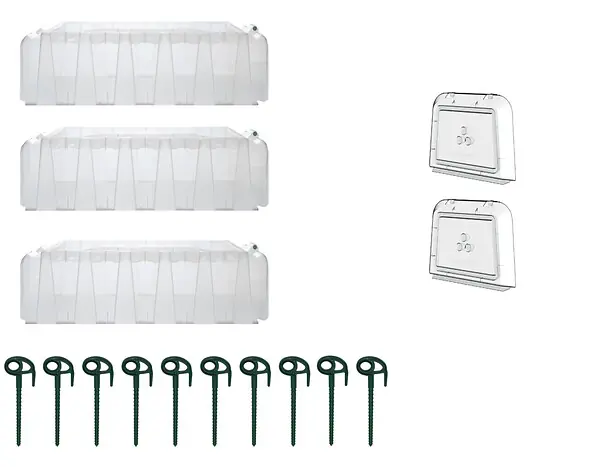 Prix Bas Kit 3 Tunnels de Culture Sunny - anti-UV - modulable GARANTIA