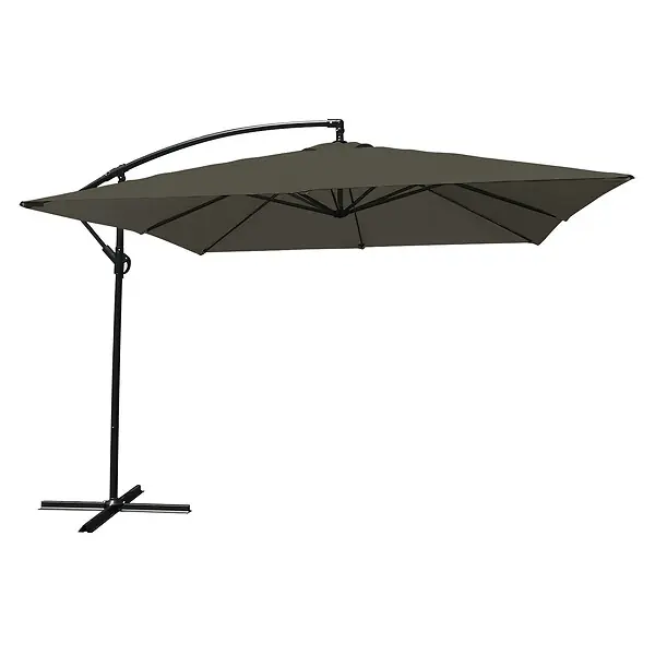 Parasol déporté MOLOKAI carré 2,7x2,7m gris HAPPY GARDEN Achetez Aujourd'hui