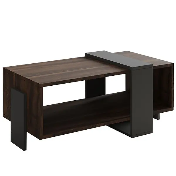 Table basse en bois "Meleni" - 90 x 49 x 40 cm - Marron HABITAT ET JARDIN Offre Limitée