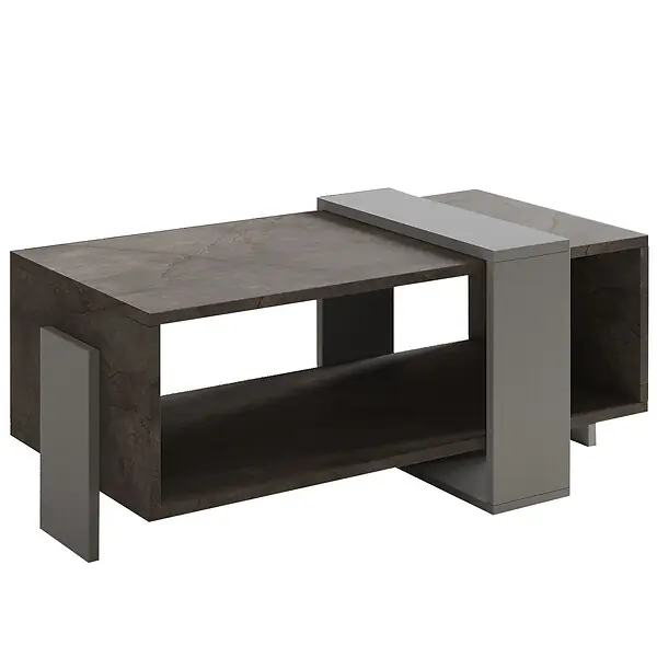 Table basse en bois "Meleni" - 90 x 49 x 40 cm - Gris HABITAT ET JARDIN Promotion Saisonnière