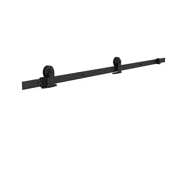 Promotion Rail pour porte coulissante bois - Noir OPTIMUM