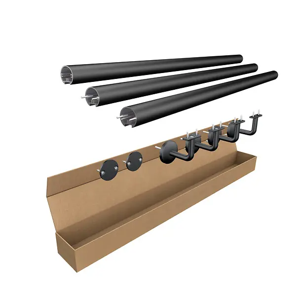 Offre Spéciale Pack Main courante FLEXIO 3m noir - Aluminium - 3m KORDO