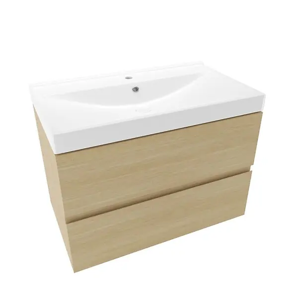 Naturel Verona 80x50x45,5 cm meuble de salle de bain mural, sans lavabo, bois clair (VERONA80SDBU) Meilleur Choix