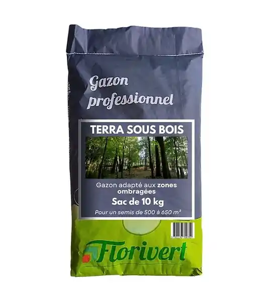 Usine Directe Graine de gazon Terra Sous Bois 10 kg pour esthétique et forte densité - Florivert 1201804