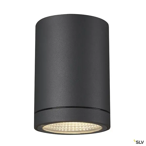 Plafonnier extérieur rond SLV ENOLA ROUND, anthracite, avec LED intégrée - Diamètre Ø 8,4 cm Dernier Modèle
