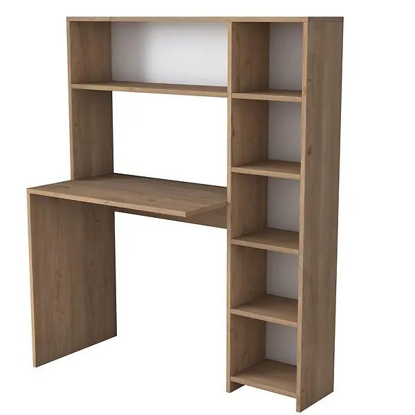 bureau en bois "Haham" 113 x 40 x 142 cm - Chêne HABITAT ET JARDIN Offre Du Jour