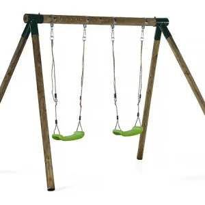 Bon Plan Portique bois "Eden" - Avec 2 balançoires. HABITAT ET JARDIN