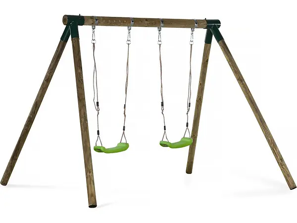 Bon Plan Portique bois "Eden" - Avec 2 balançoires. HABITAT ET JARDIN