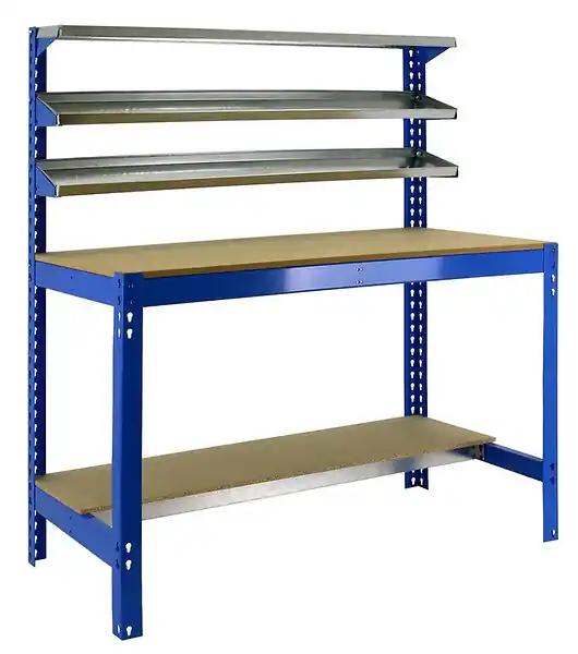 Acheter En Ligne SimonRack - Kit Etabli 1440x900x600mm Charge 400Kg - SIMONWORK BT-1 900 BLEU/BOIS Simon Rack