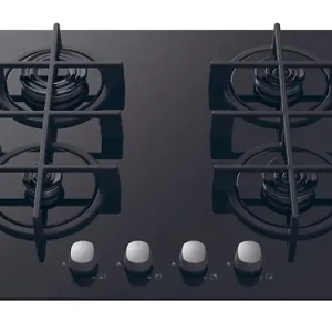 Plaque de cuisson au Gaz CDK6KB - 4 zones - Verre trempé CANDY Dernière Chance