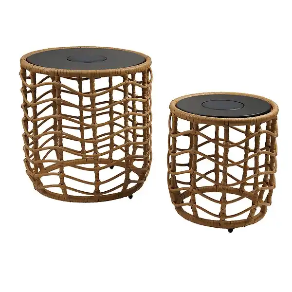 Pas Cher 2 Tables lumineuses solaires NERITA D35/45 cm LUMISKY