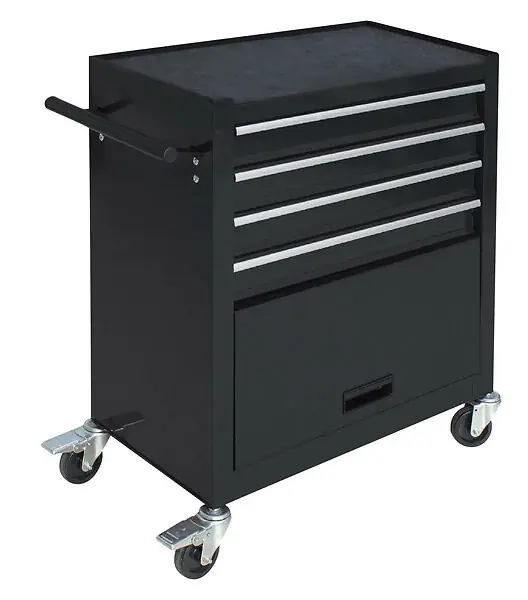 Servante d‘atelier acier 4 tiroirs + coffre - Noir - 19Kg FISCHER DAREX Commander Maintenant