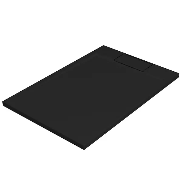 Receveur de douche en résine - Noir mat - 120x80x3,5cm Commander Vite