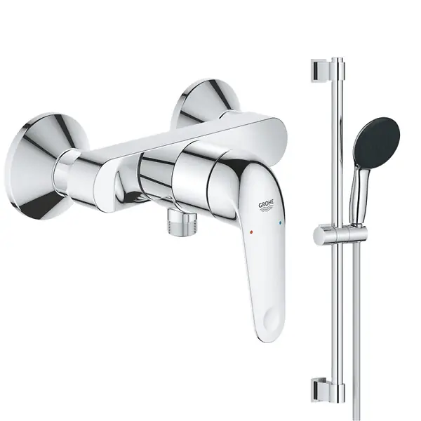 Vente Flash Pack mitigeur douche mécanique Swift 2023 + Ensemble de douche 2 jets avec barre Chromé GROHE