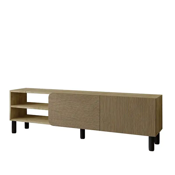 Offre Limitée Meuble TV en bois "River" - 150 x 31 x 48 cm - Beige HABITAT ET JARDIN