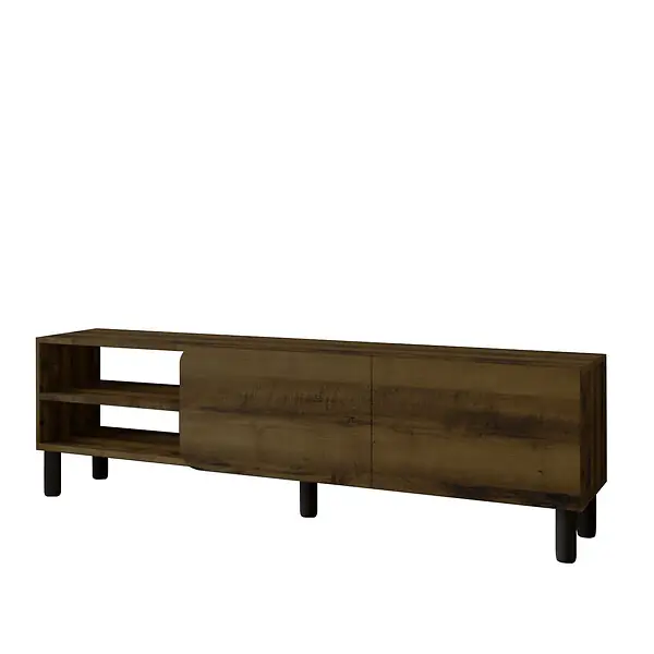 Achetez Aujourd'hui Meuble TV en bois "River" - 150 x 31.4 x 48.2 cm - Noyer Antique HABITAT ET JARDIN
